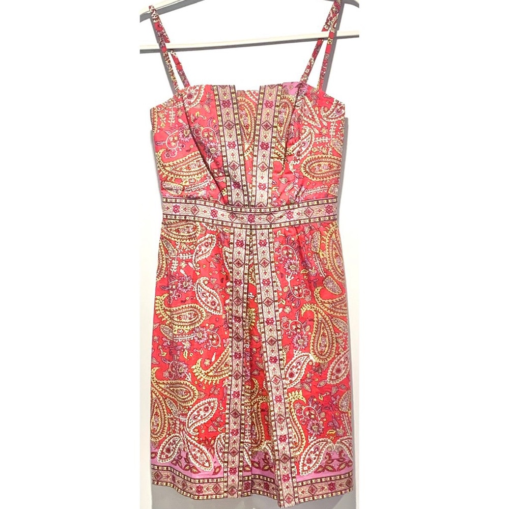 Beth Bowley Anthropologie Pink Paisley Print Sundress